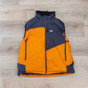 Vintage Lowe Alpine Safety Orange Colorblock Puffer Vest XL